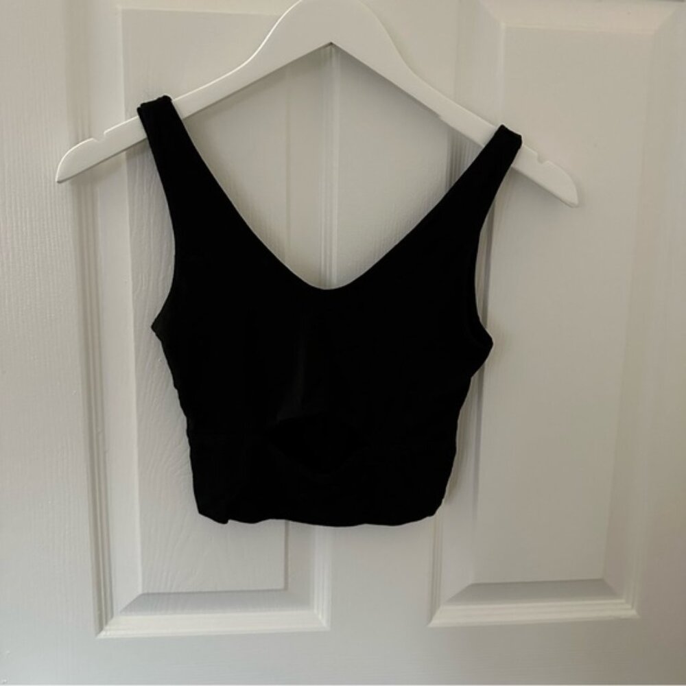 Black Cut Out Crop Top
